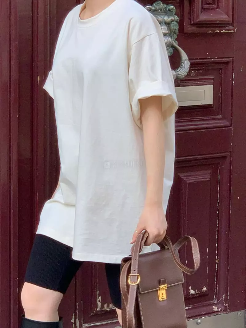 Sold Out - Korean Women Fashion - #momslook - Brick Tee - 2