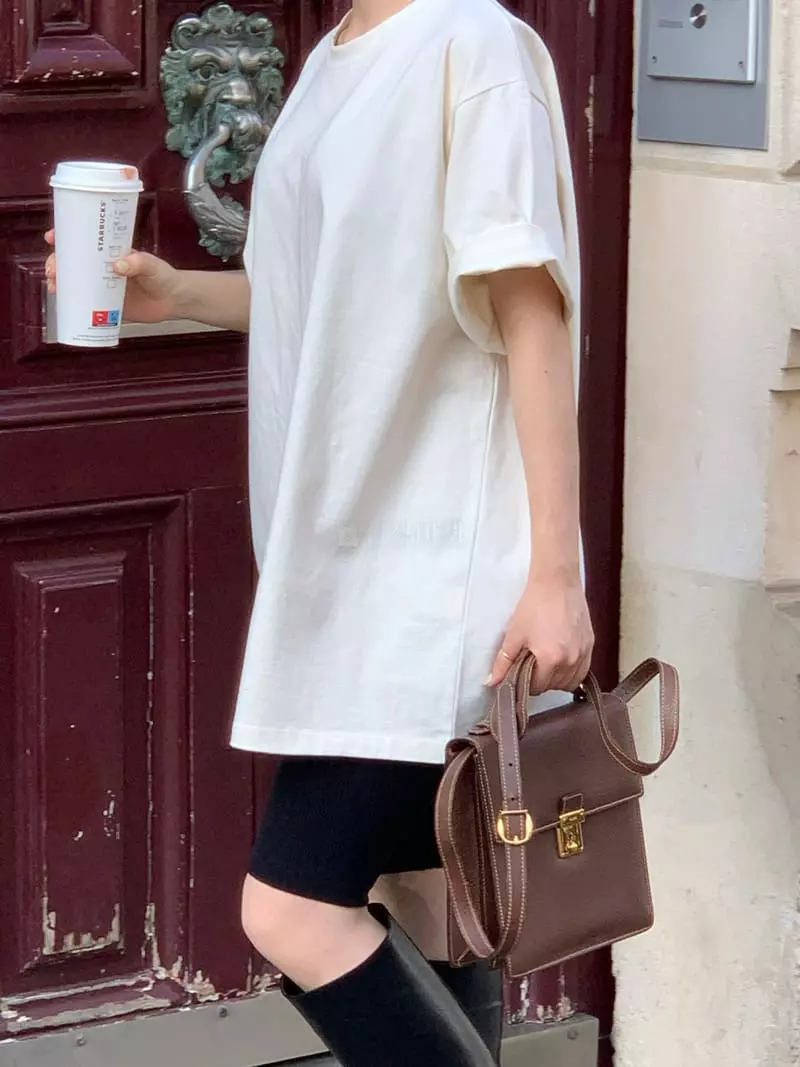 Sold Out - Korean Women Fashion - #womensfashion - Brick Tee - 4