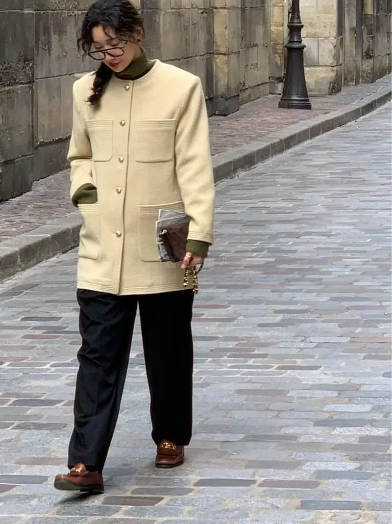 Sold Out - Korean Women Fashion - #momslook - Round Stitch Jacket - 5