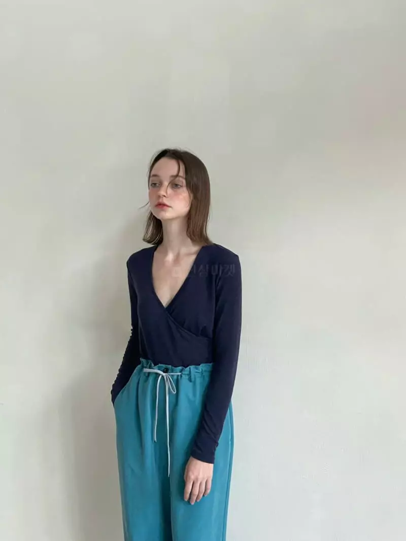 Sold Out - Korean Women Fashion - #pursuepretty - Winny Wrap Tee - 11