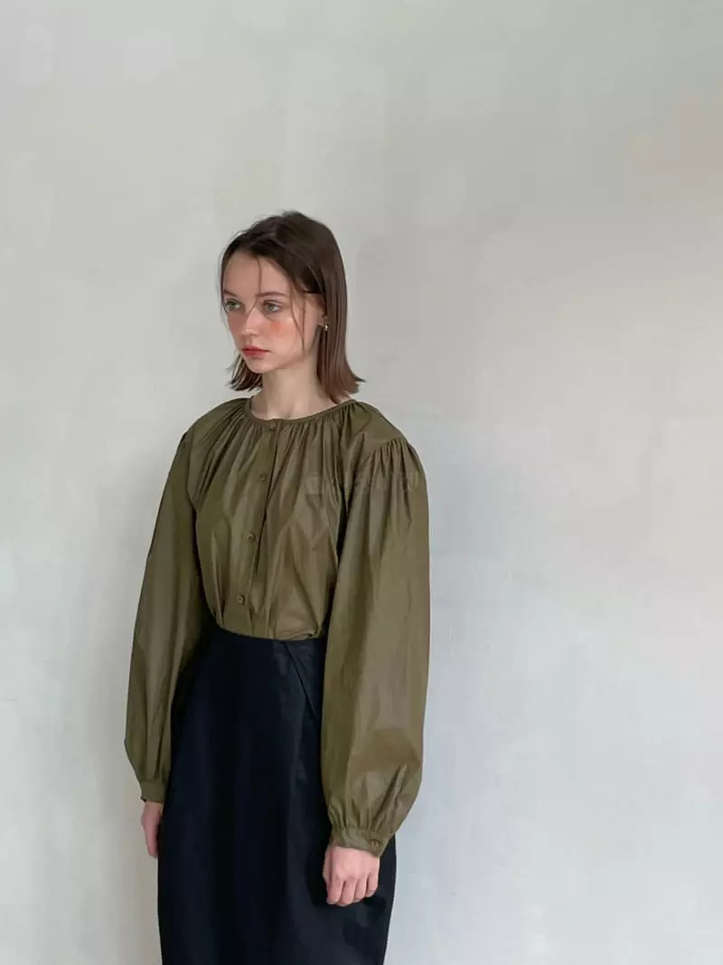 Sold Out - Korean Women Fashion - #pursuepretty - Round Shirring Blouse - 8