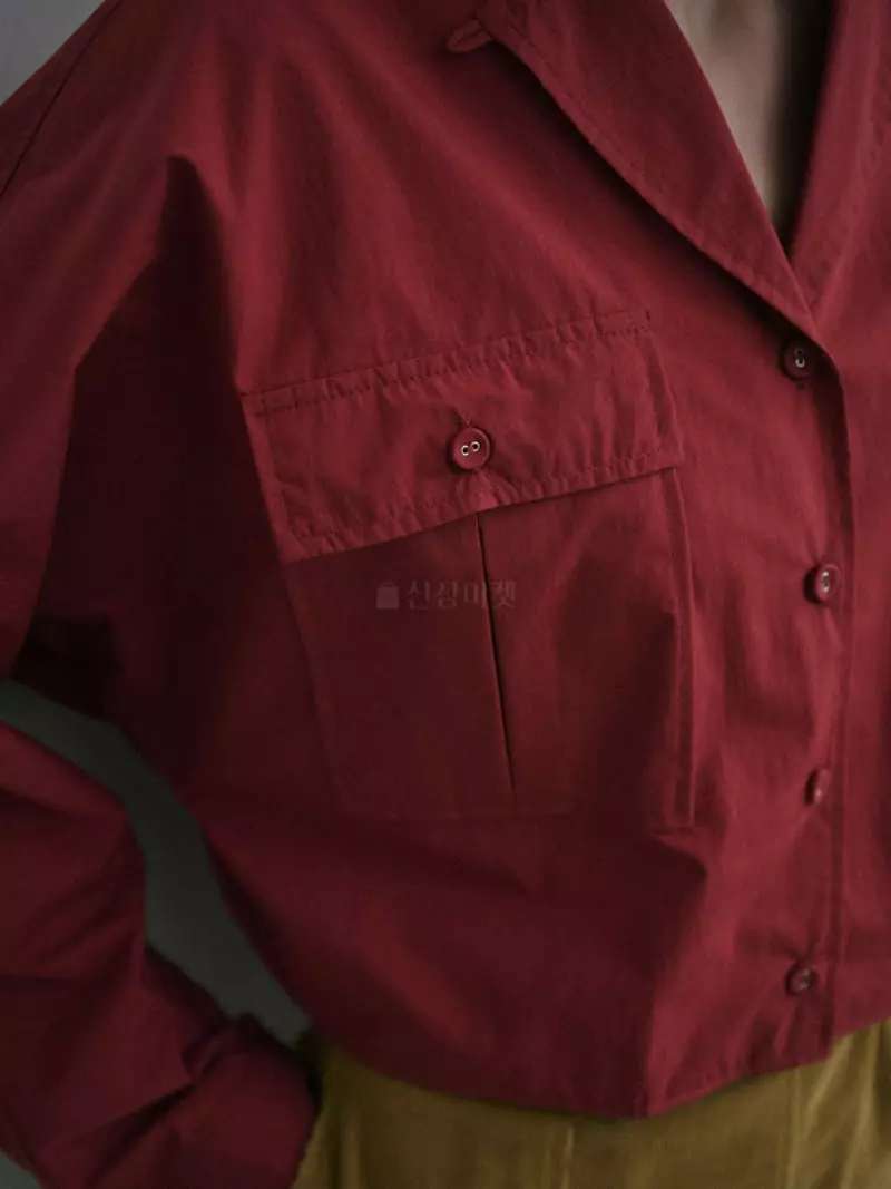 Sold Out - Korean Women Fashion - #restrostyle - Endy Pocket Shirt - 8