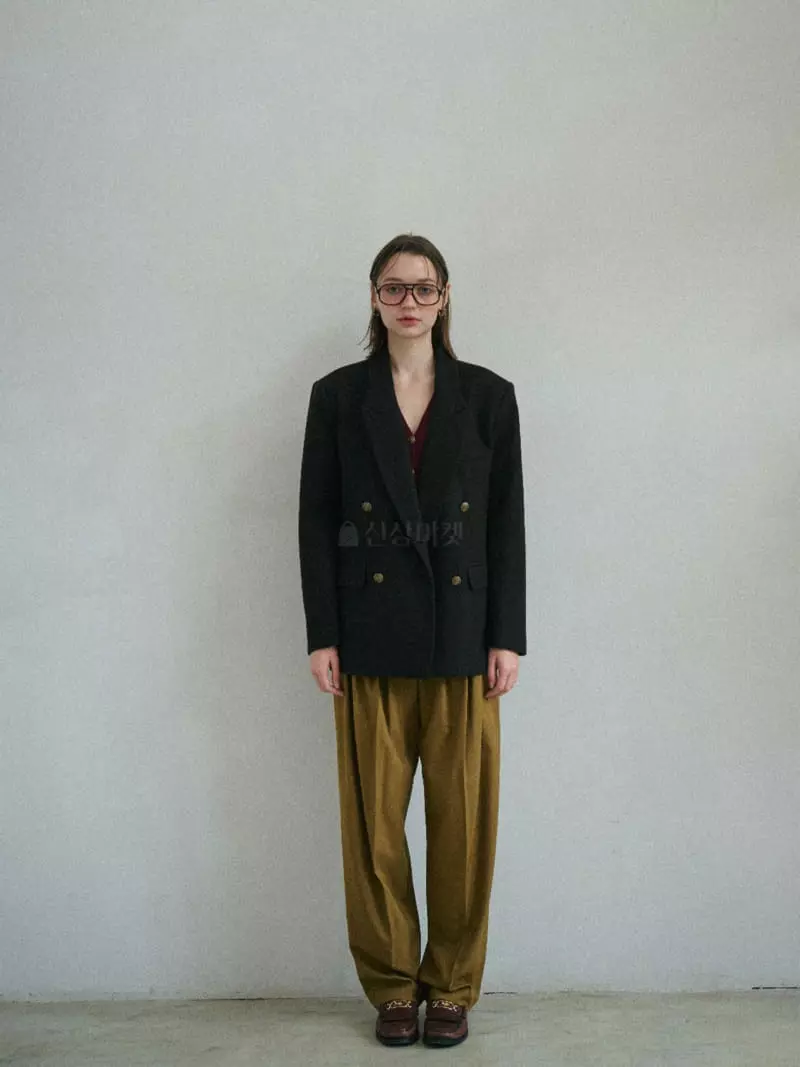 Sold Out - Korean Women Fashion - #restrostyle - Kang Collar Jacket - 2