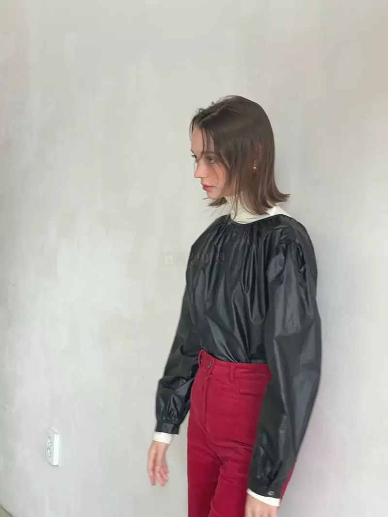 Sold Out - Korean Women Fashion - #thatsdarling - Round Shirring Blouse - 12