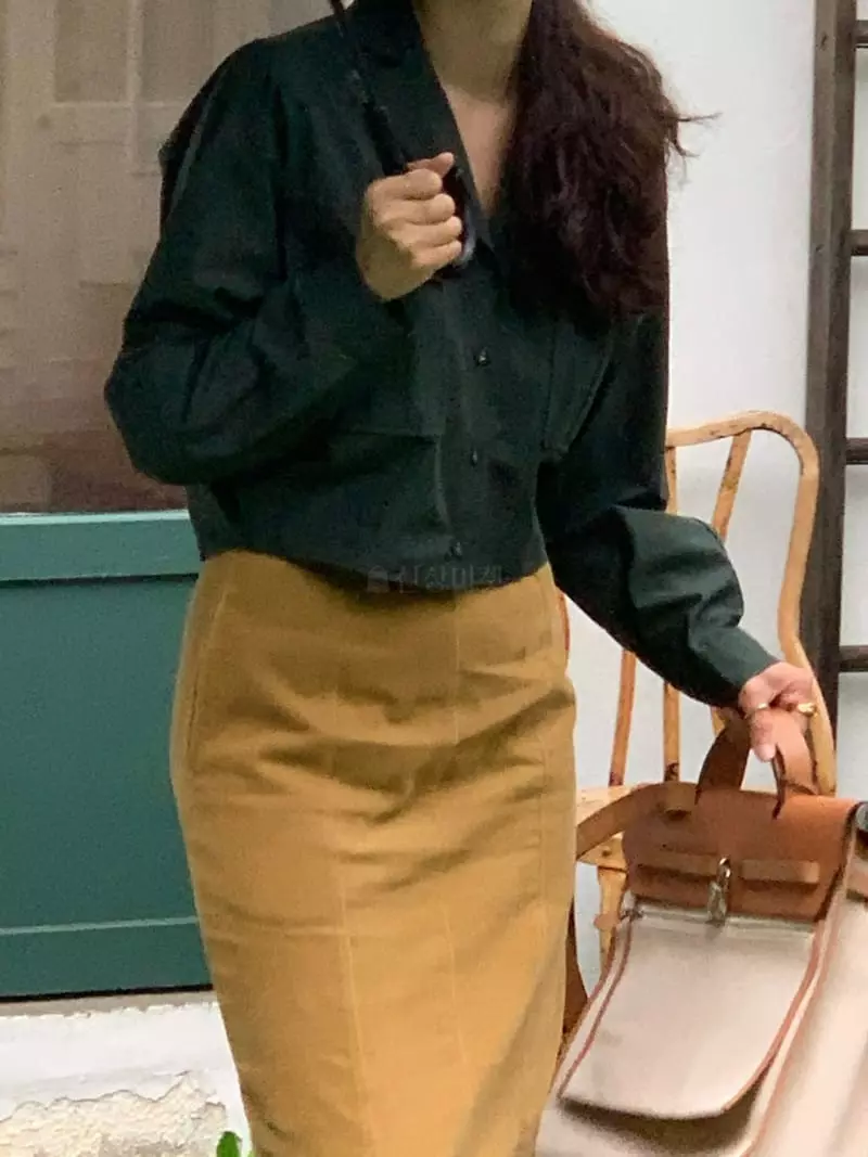 Sold Out - Korean Women Fashion - #vintageinspired - Endy Pocket Shirt - 5