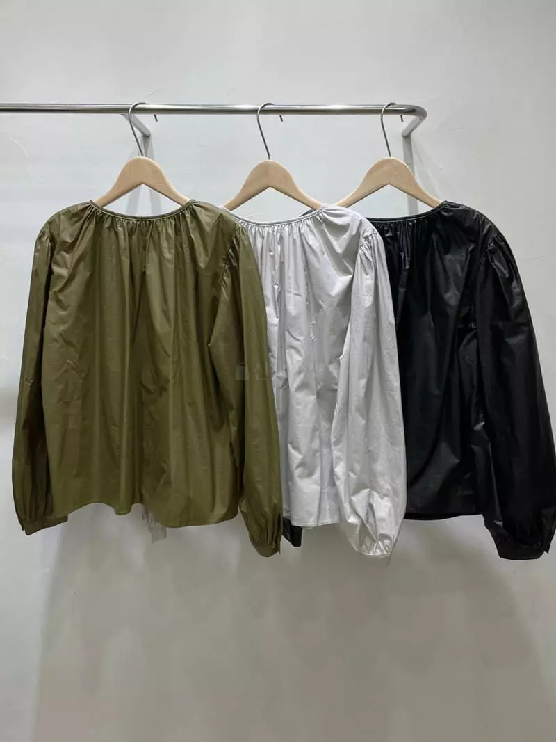 Sold Out - Korean Women Fashion - #vintageinspired - Rounf Shirring Blouse - 9