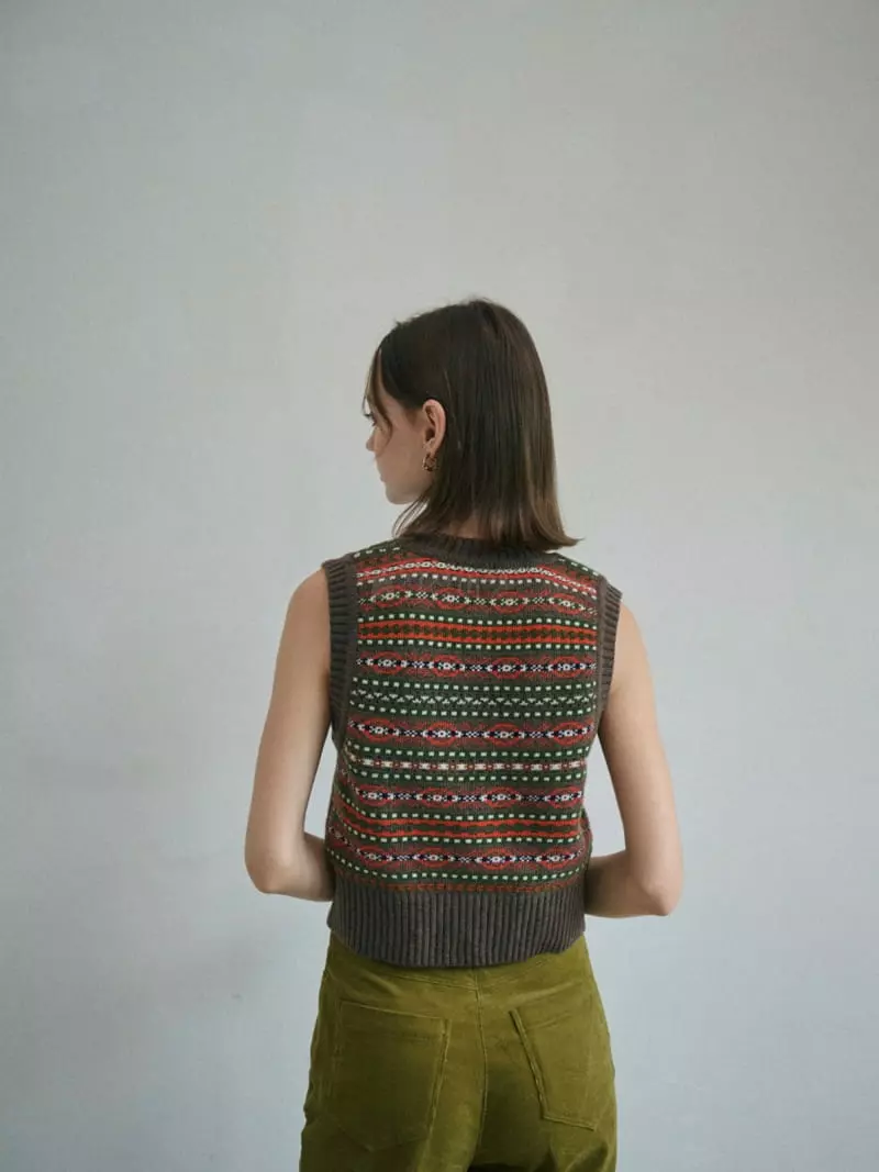 Sold Out - Korean Women Fashion - #womensfashion - From Jacquard Vest - 6