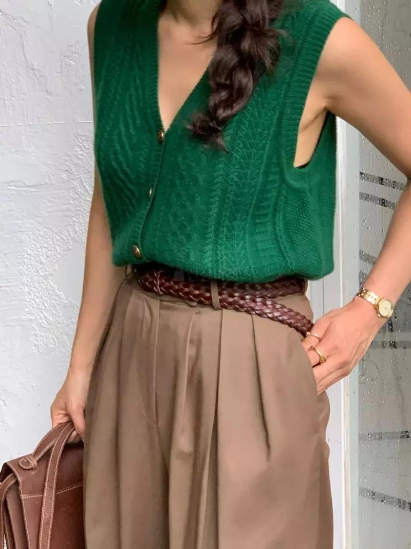 Sold Out - Korean Women Fashion - #womensfashion - Fox Racoon Vest - 2