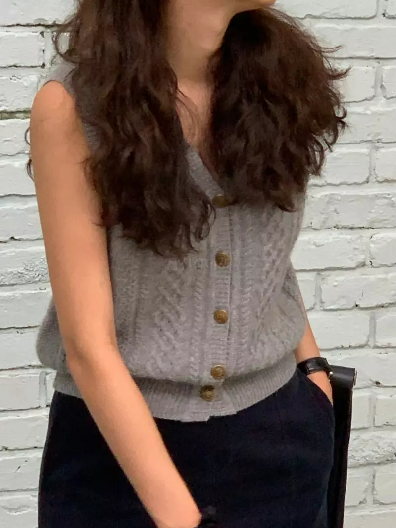 Sold Out - Korean Women Fashion - #womensfashion - Fox Racoon Vest - 6