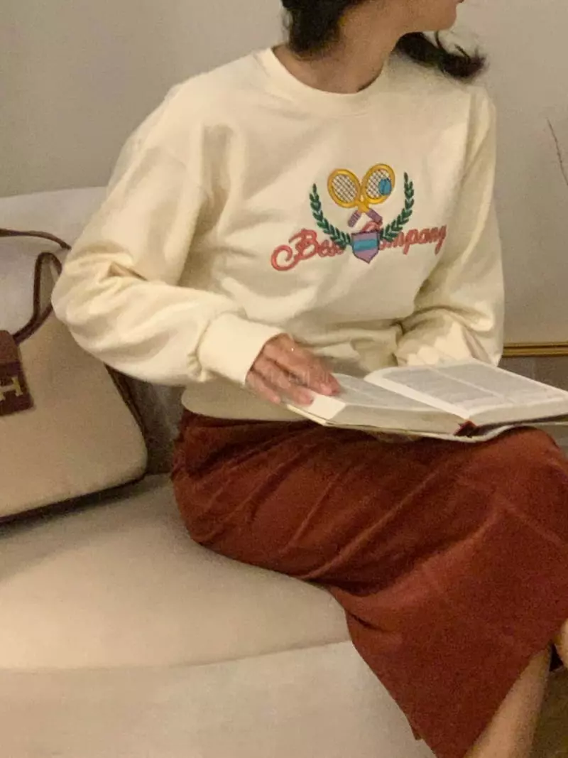 Sold Out - Korean Women Fashion - #womensfashion - Tennis Sweatshirt