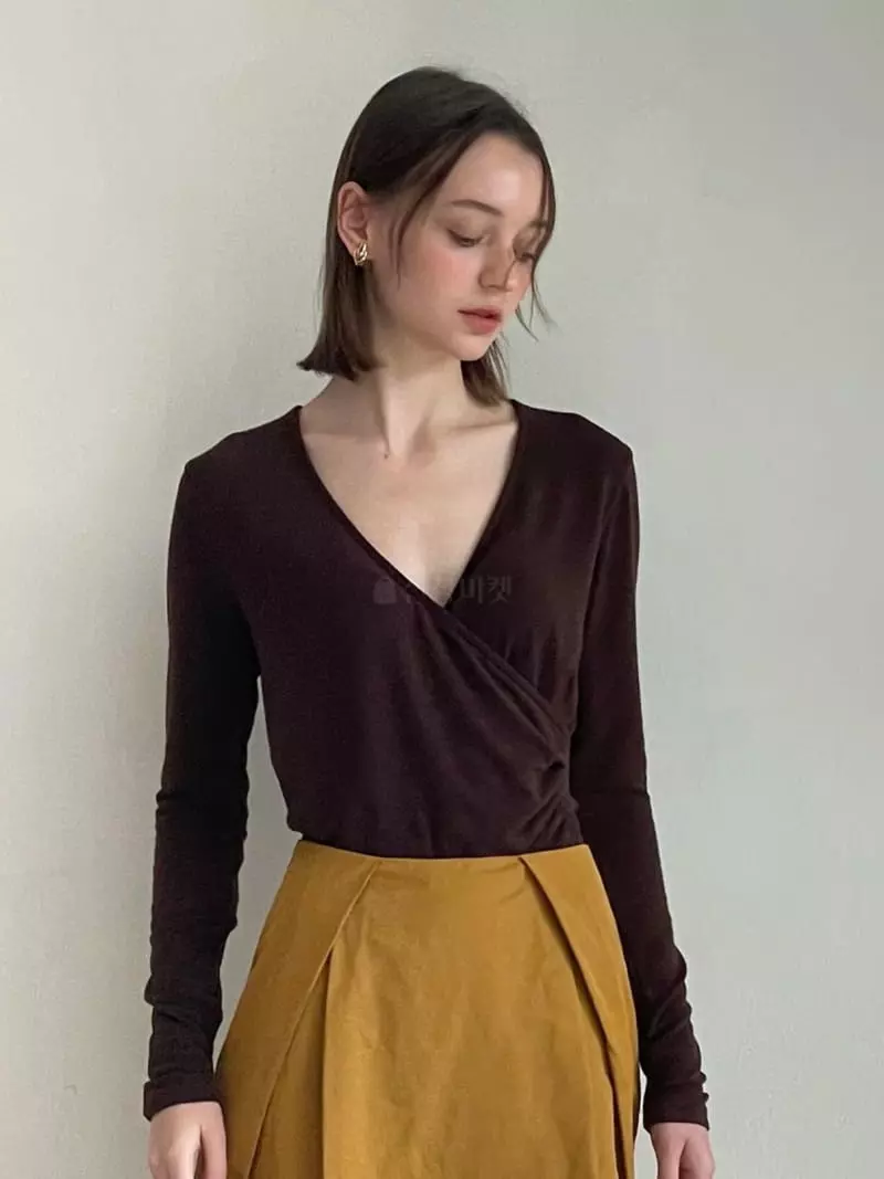 Sold Out - Korean Women Fashion - #momslook - Winny Wrap Tee - 4