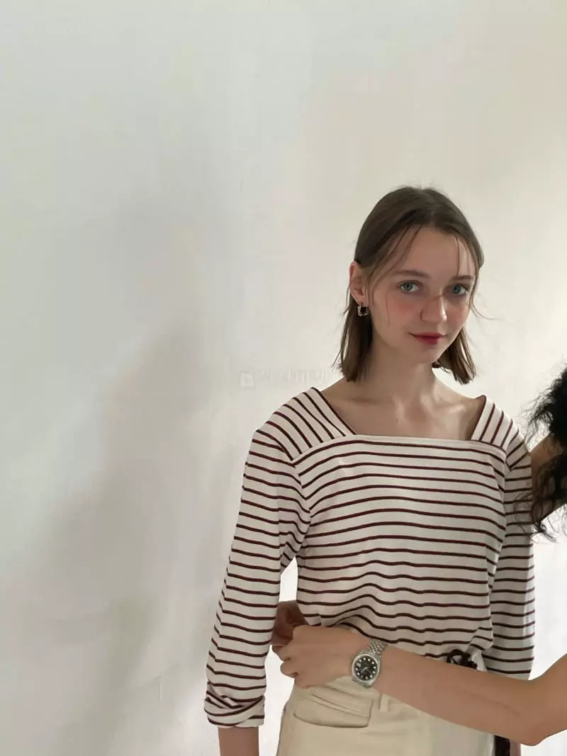 Sold Out - Korean Women Fashion - #womensfashion - Shelly Stripes Tee - 10