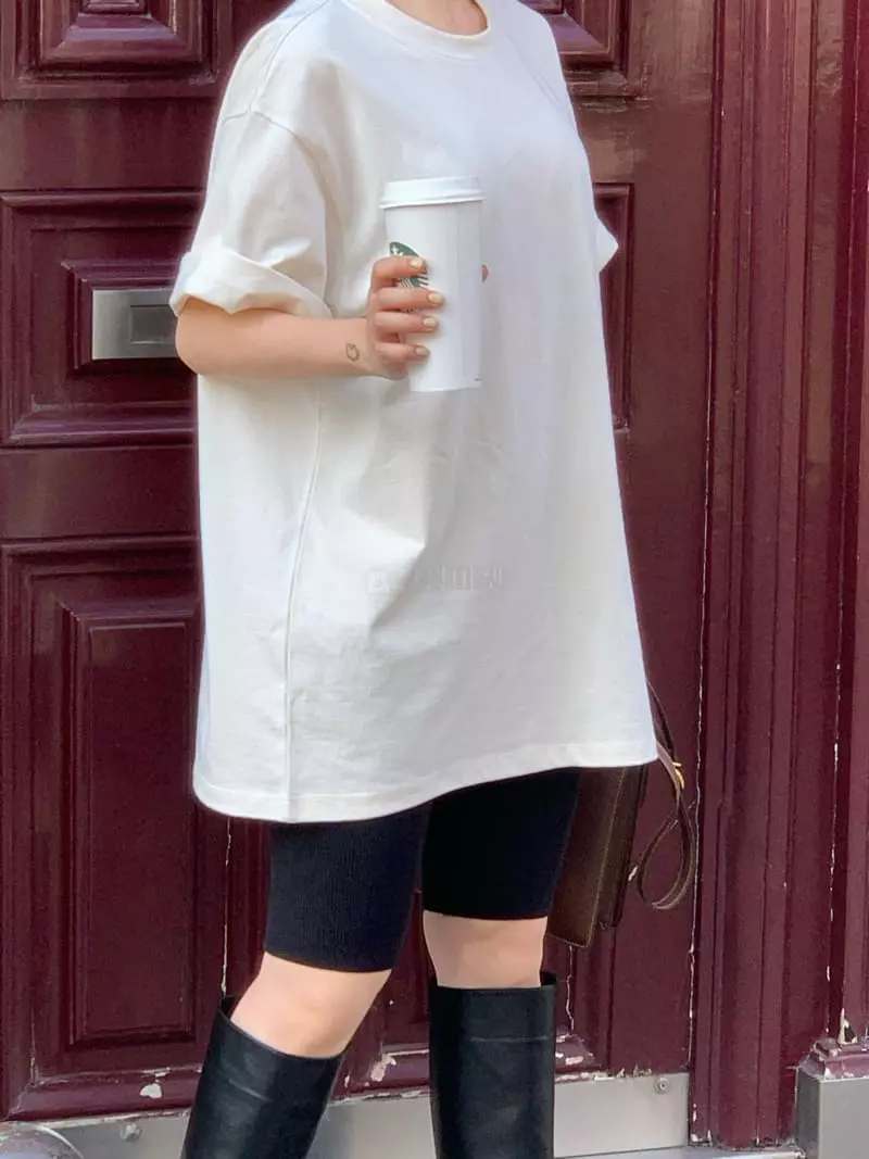 Sold Out - Korean Women Fashion - #womensfashion - Brick Tee - 3