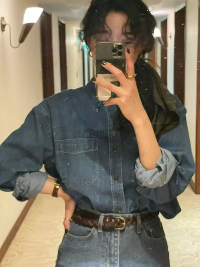 Sold Out - Korean Women Fashion - #womensfashion - Basic Denim Shirt
