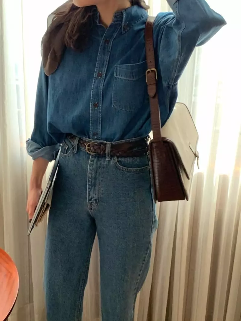 Sold Out - Korean Women Fashion - #womensfashion - Basic Denim Shirt - 11
