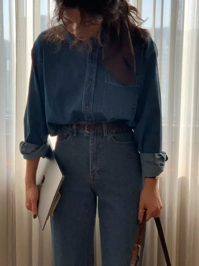Sold Out - Korean Women Fashion - #womensfashion - Basic Denim Shirt - 7