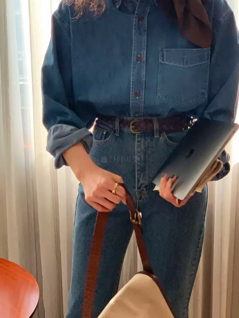 Sold Out - Korean Women Fashion - #womensfashion - Basic Denim Shirt - 9