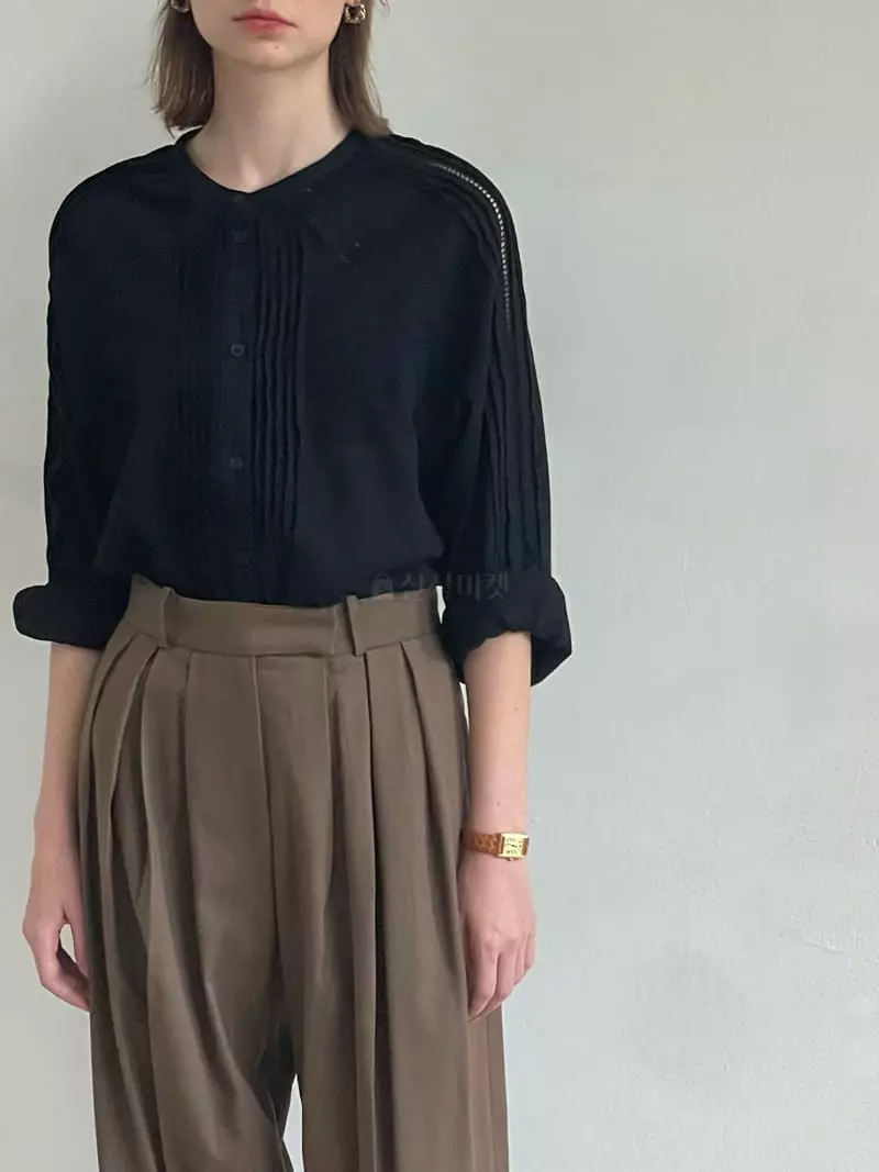 Sold Out - Korean Women Fashion - #womensfashion - Maybe Pintuck  Blouse - 3