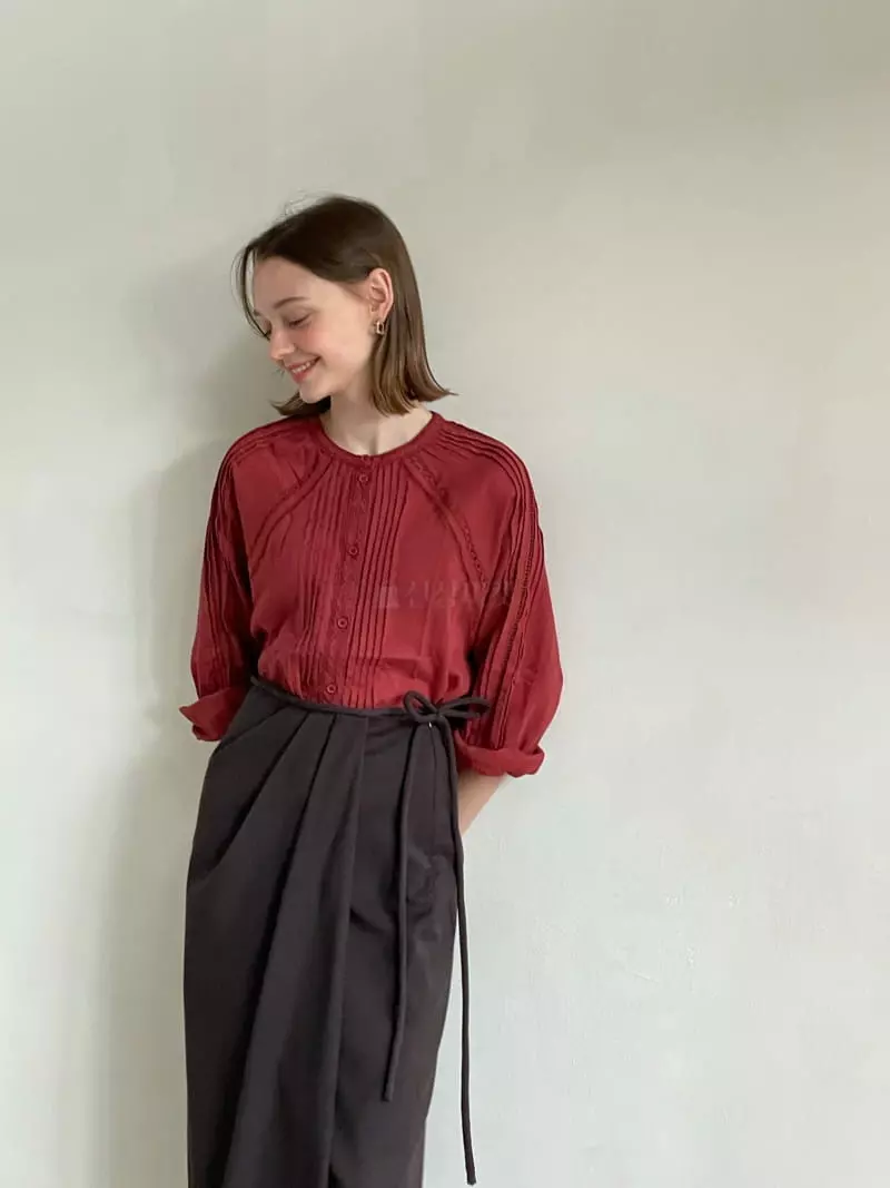 Sold Out - Korean Women Fashion - #womensfashion - Maybe Pintuck  Blouse - 7