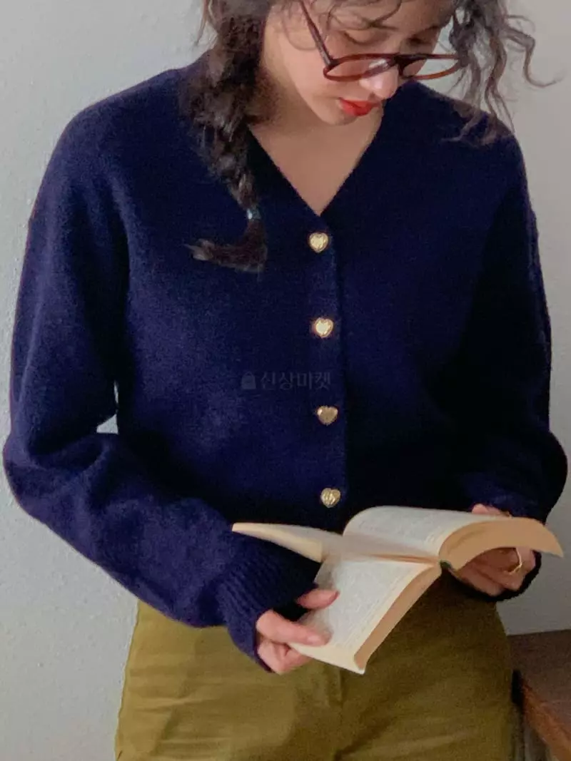 Sold Out - Korean Women Fashion - #womensfashion - Pro Heart Cardigan - 5