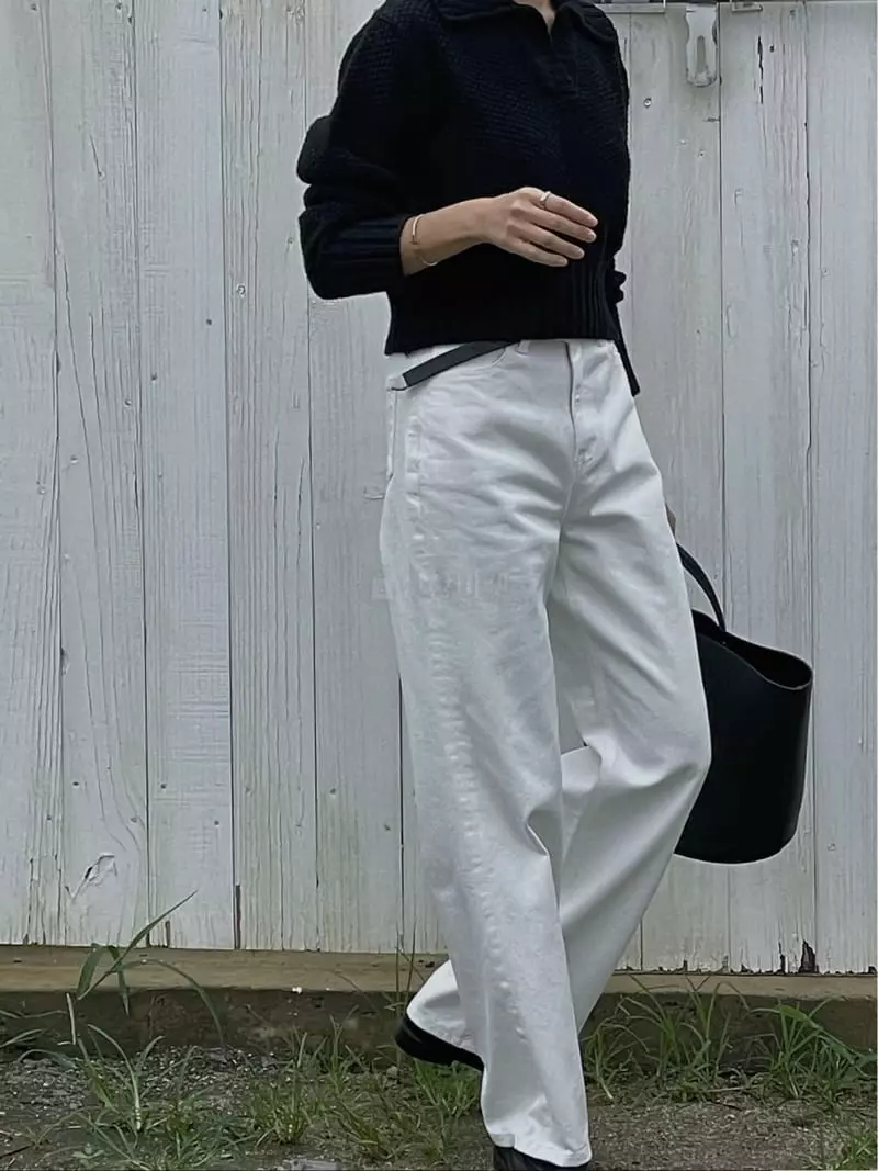 Sono De Seoul - Korean Women Fashion - #momslook - White Jeans