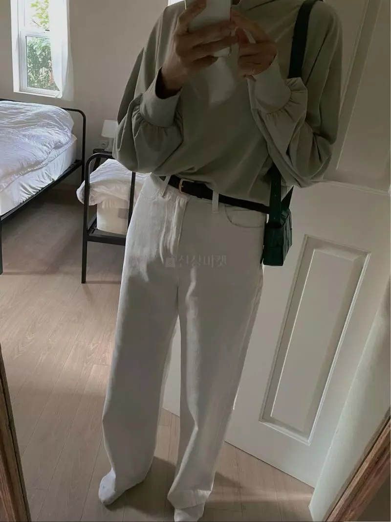 Sono De Seoul - Korean Women Fashion - #momslook - White Jeans - 5
