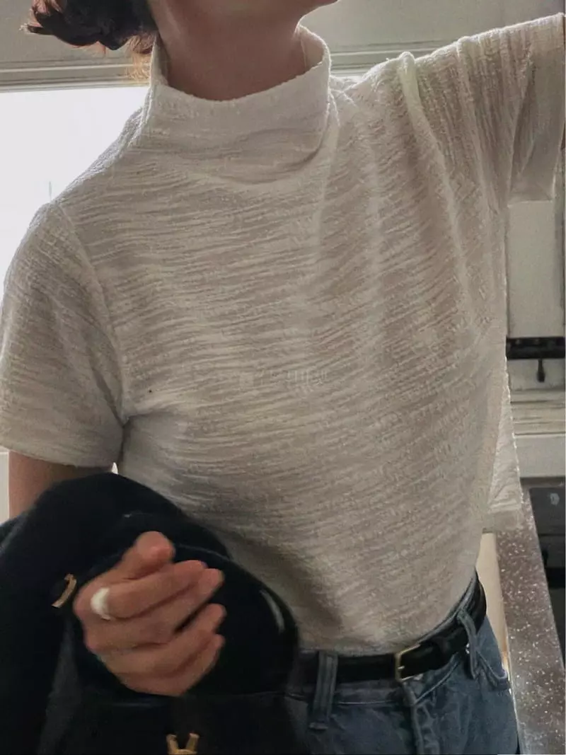 Sono De Seoul - Korean Women Fashion - #momslook - Twid Tee - 12