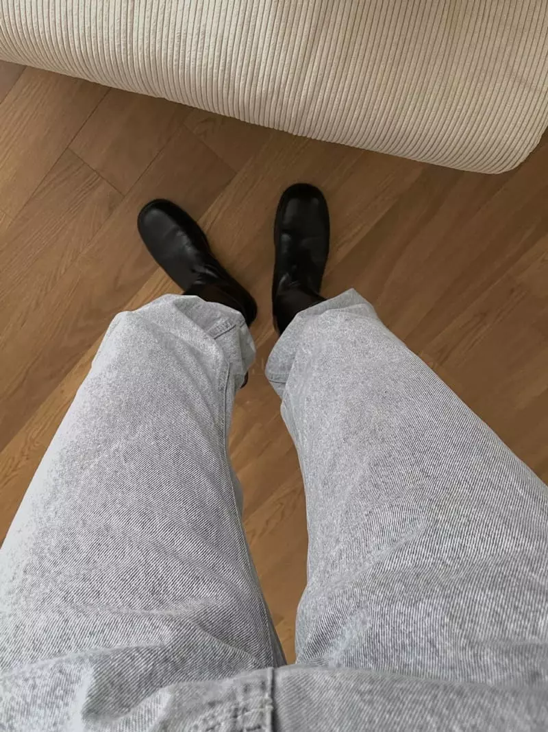 Sono De Seoul - Korean Women Fashion - #momslook - Gray Denim Jeans - 3