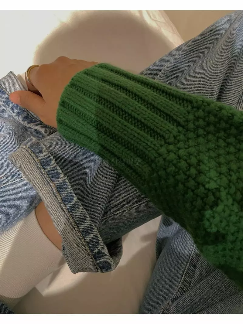 Sono De Seoul - Korean Women Fashion - #momslook - Open Collar Knit