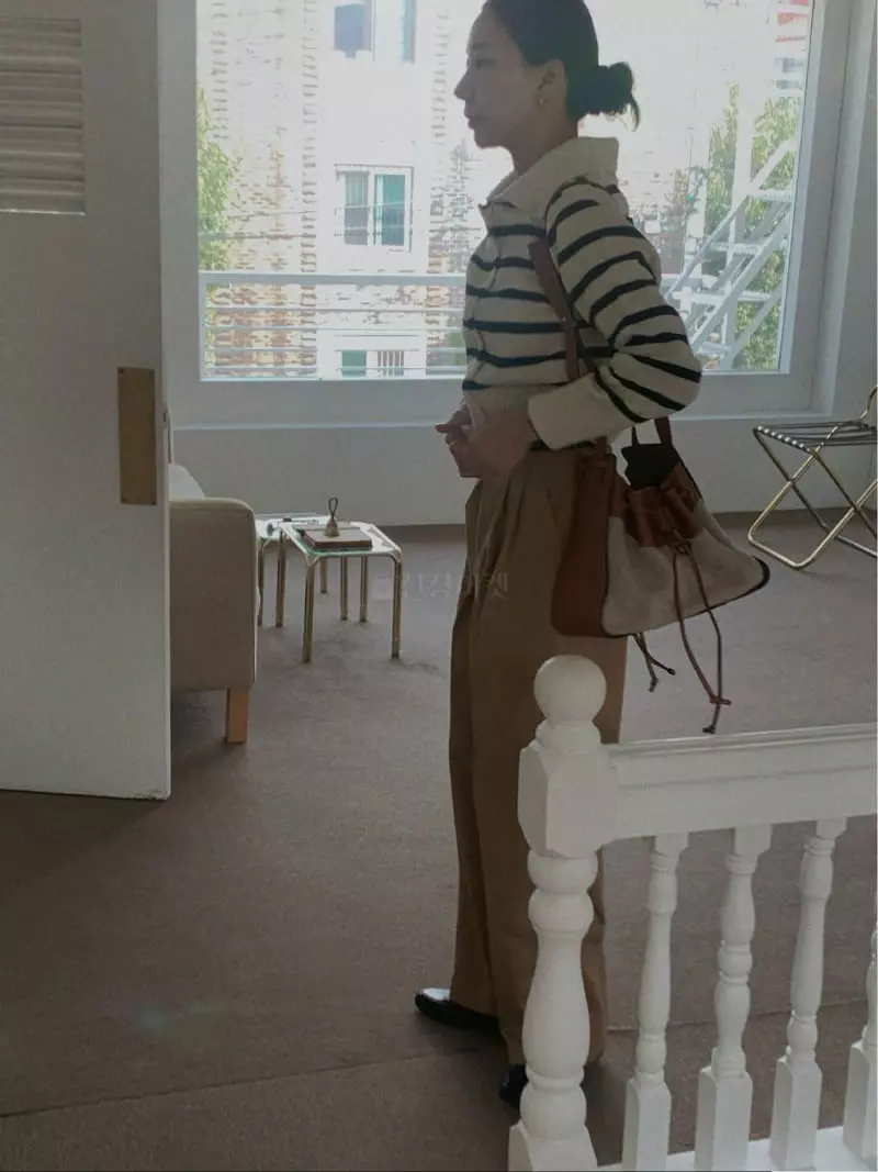 Sono De Seoul - Korean Women Fashion - #momslook - Stripes Zip-up Knit - 10