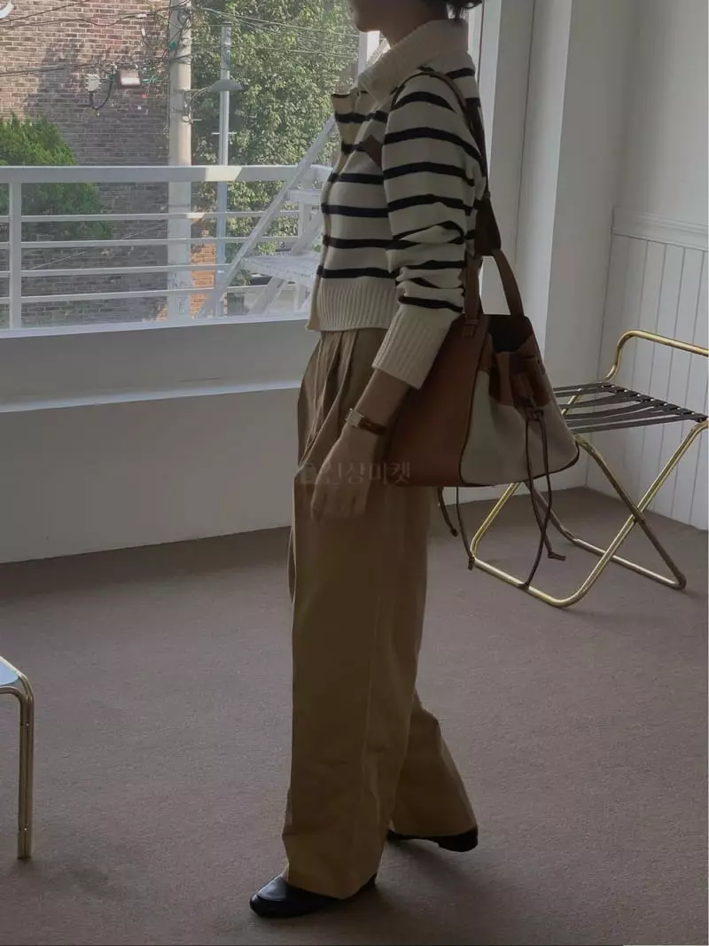 Sono De Seoul - Korean Women Fashion - #momslook - Stripes Zip-up Knit - 11