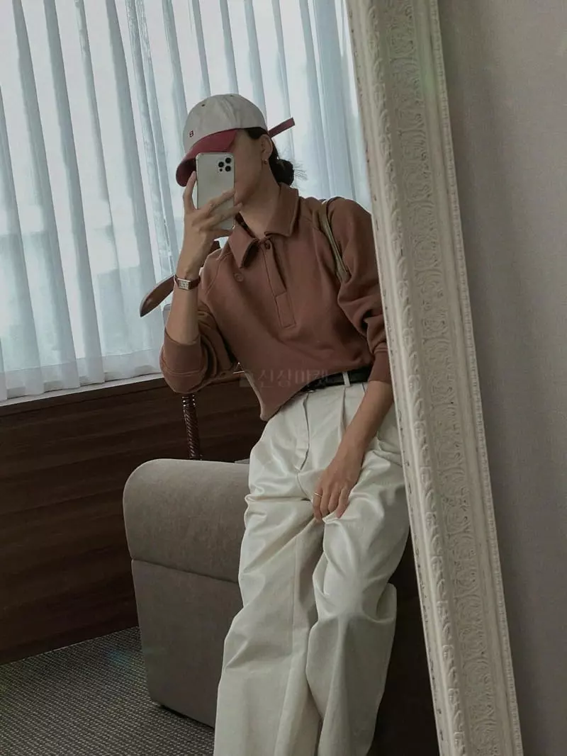 Sono De Seoul - Korean Women Fashion - #momslook - Add Collar Crop Sweatshirt - 5