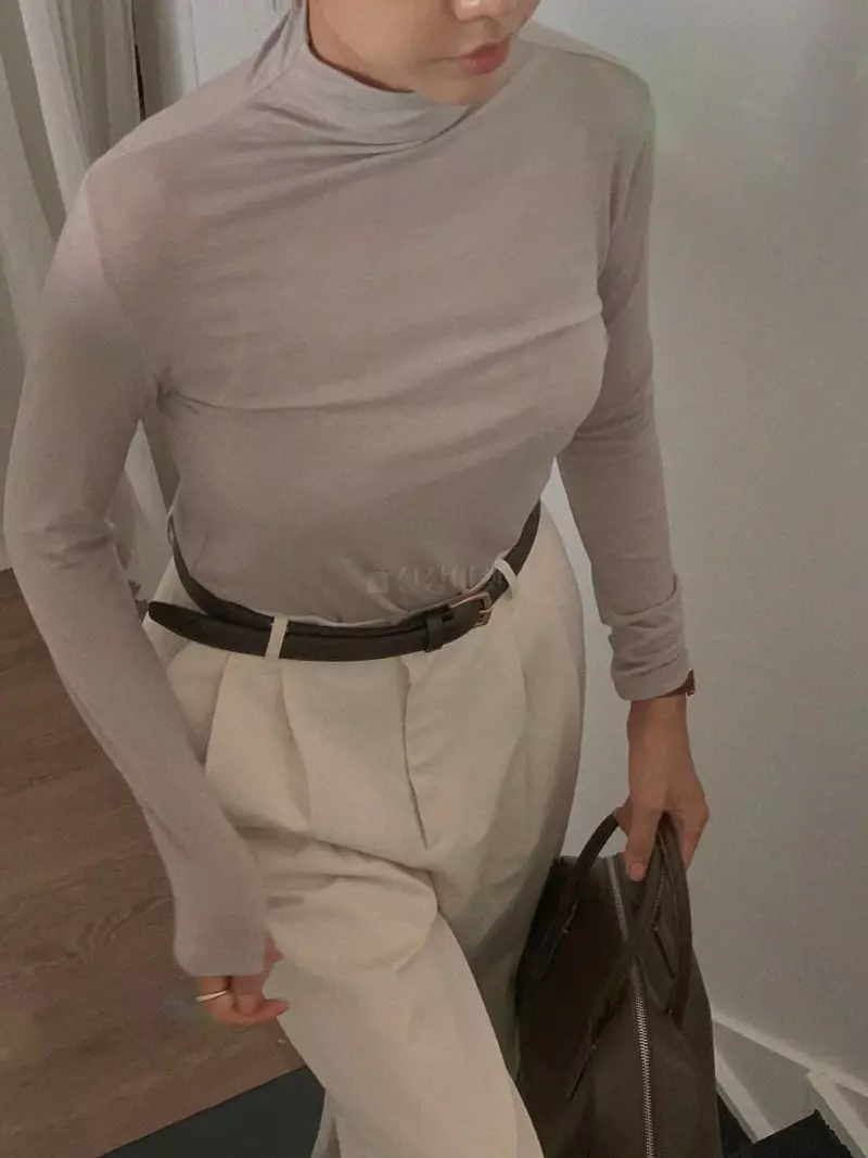 Sono De Seoul - Korean Women Fashion - #momslook - Riwoo Turtleneck Tee - 7