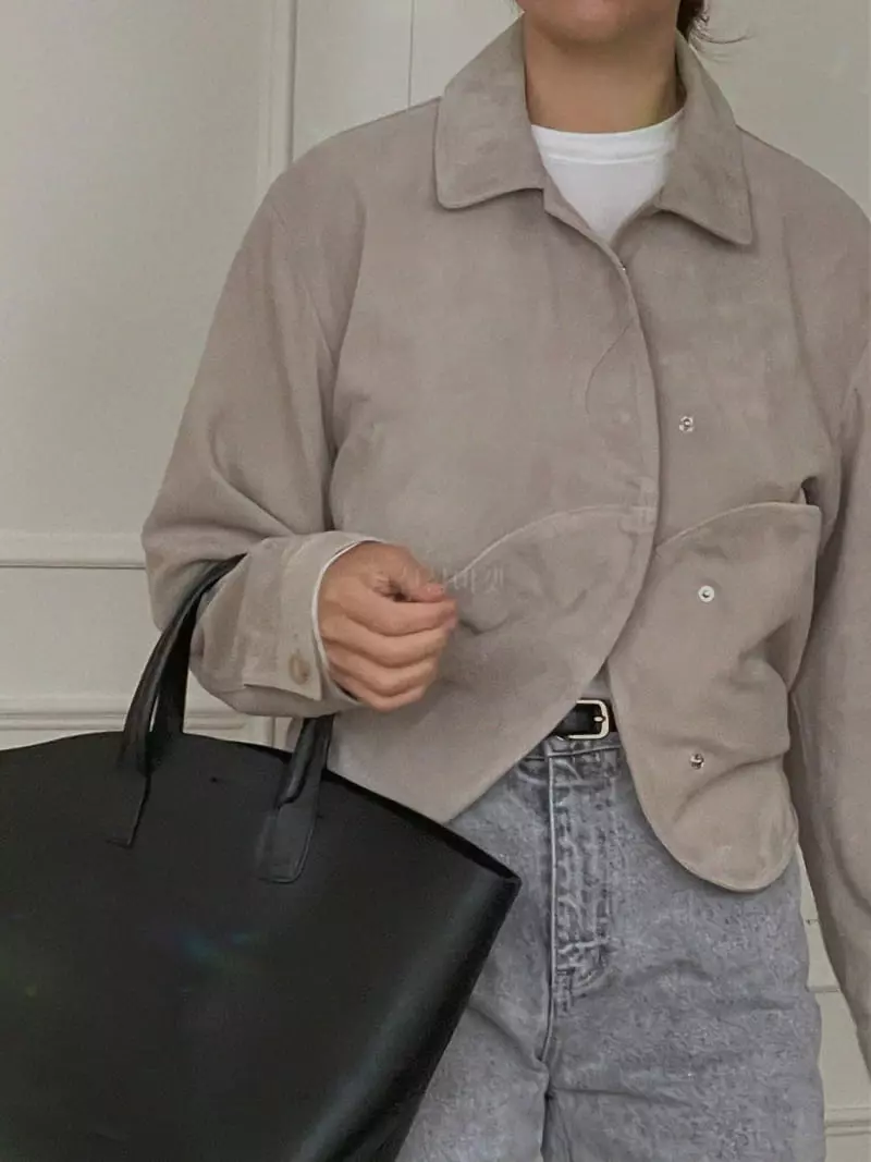 Sono De Seoul - Korean Women Fashion - #momslook - Suede Real Jacket