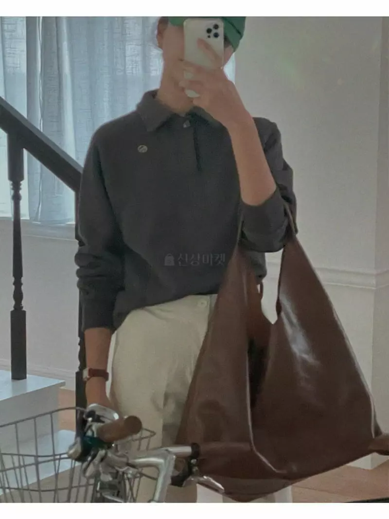 Sono De Seoul - Korean Women Fashion - #momslook - Add Collar Crop Sweatshirt - 8