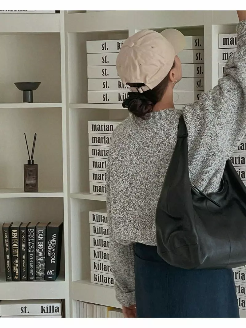 Sono De Seoul - Korean Women Fashion - #momslook - Mix Twid Over Knit Tee