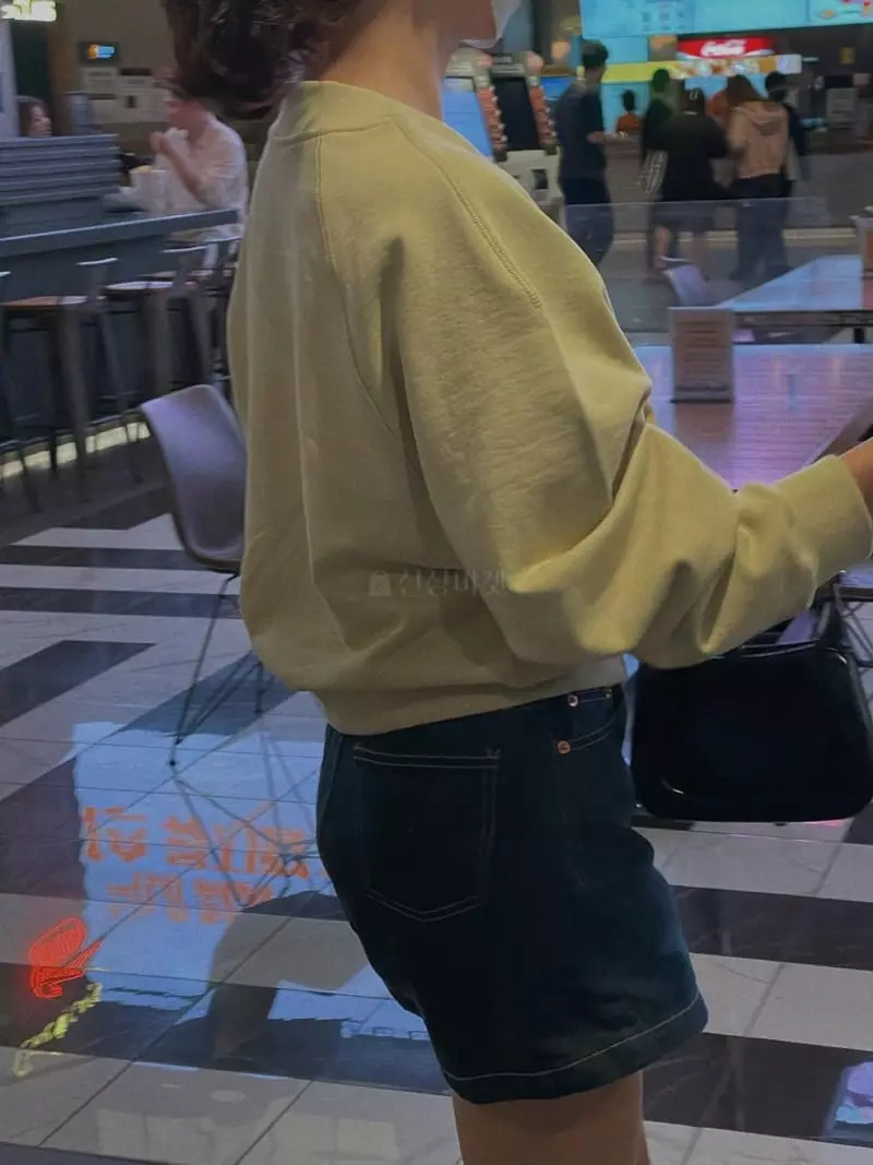 Sono De Seoul - Korean Women Fashion - #momslook - Low Crop Sweatshirt - 2
