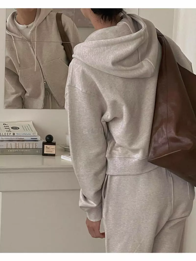 Sono De Seoul - Korean Women Fashion - #romanticstyle - Masron Hoody Zip-up - 2