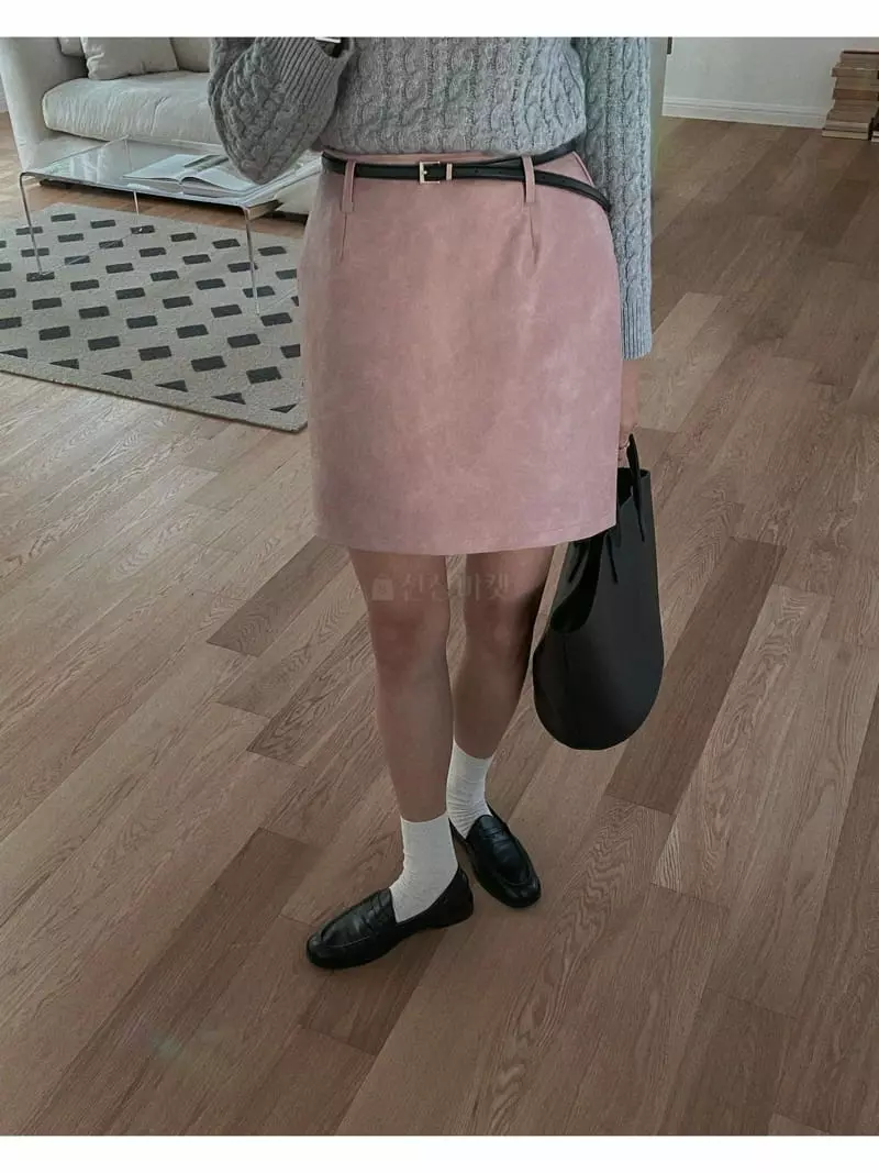 Sono De Seoul - Korean Women Fashion - #romanticstyle - Masion Leather Mini Skirt - 6