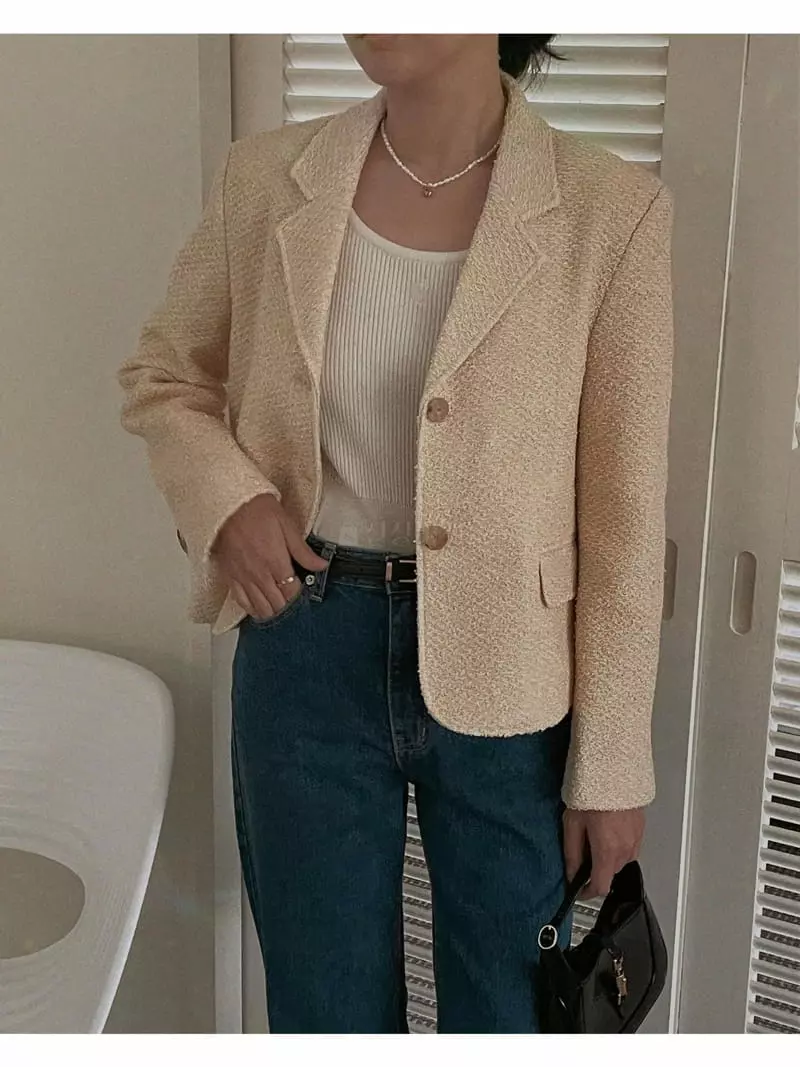 Sono De Seoul - Korean Women Fashion - #thatsdarling - Mane Twid Jakcet - 2