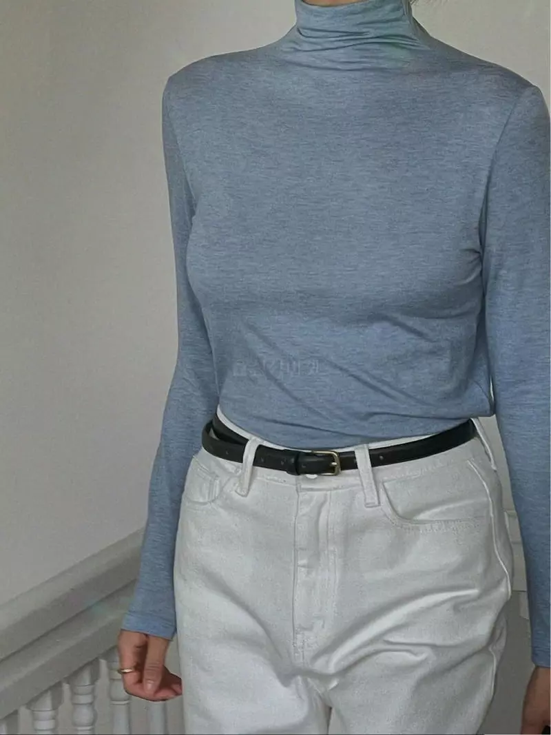 Sono De Seoul - Korean Women Fashion - #thelittlethings - Riwoo Turtleneck Tee - 2
