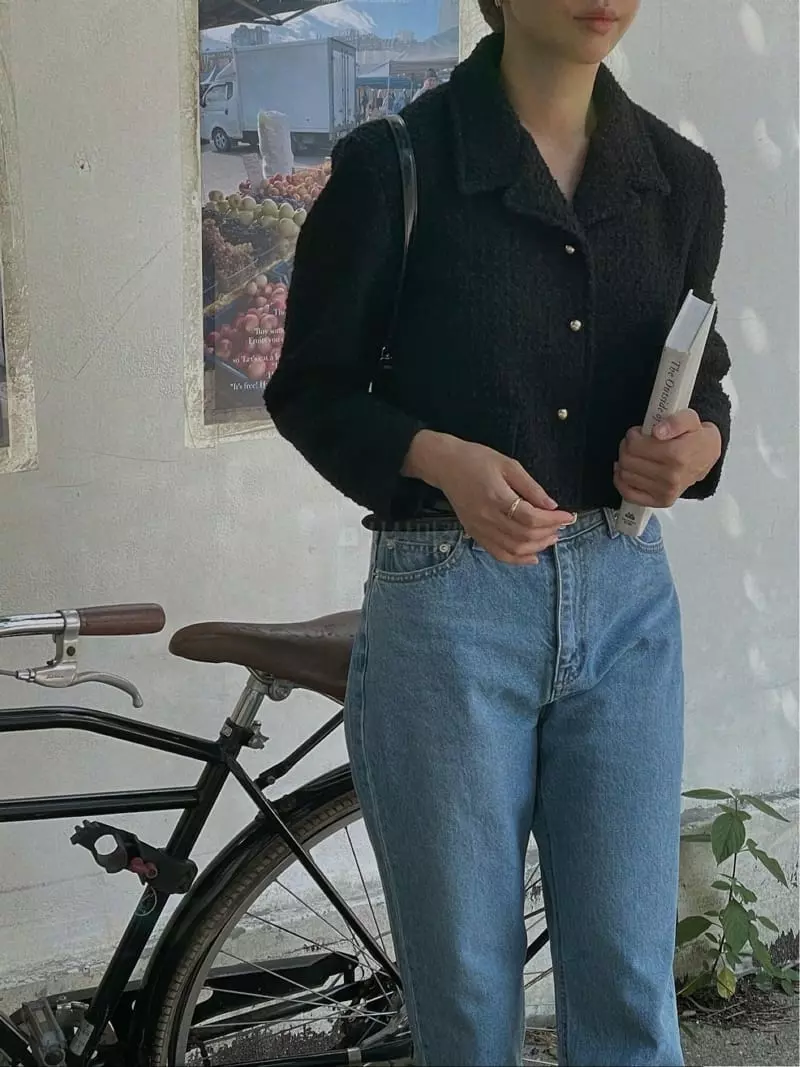 Sono De Seoul - Korean Women Fashion - #vintageinspired - Moco Twid Jacket - 4