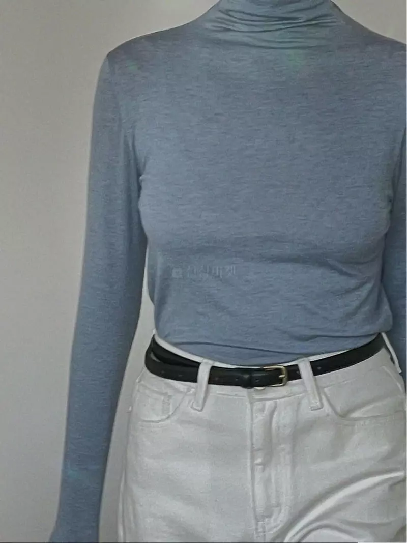 Sono De Seoul - Korean Women Fashion - #momslook - Riwoo Turtleneck Tee - 4