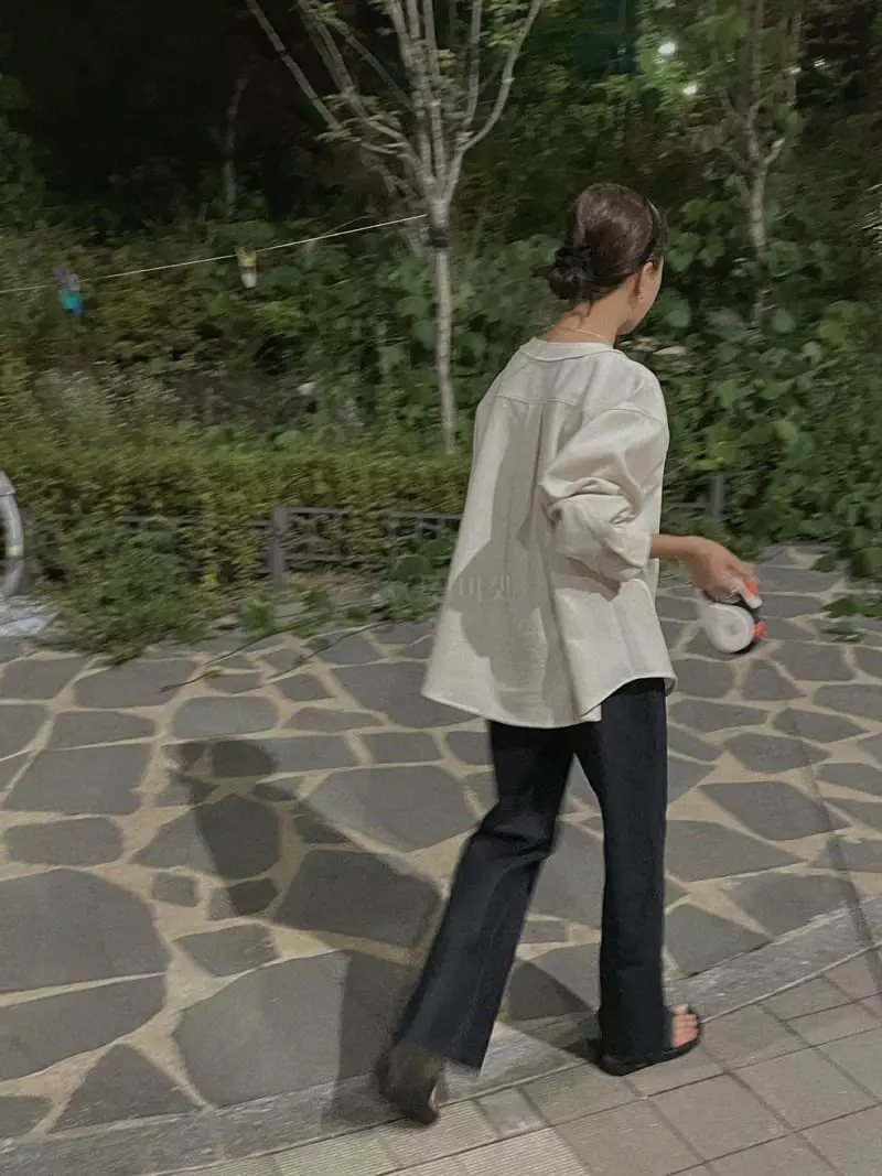 Sono De Seoul - Korean Women Fashion - #womensfashion - Lene V Neck Shirt Blouse