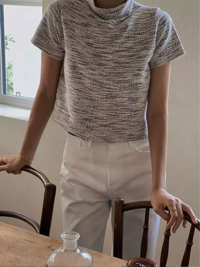 Sono De Seoul - Korean Women Fashion - #womensfashion - Twid Tee - 2