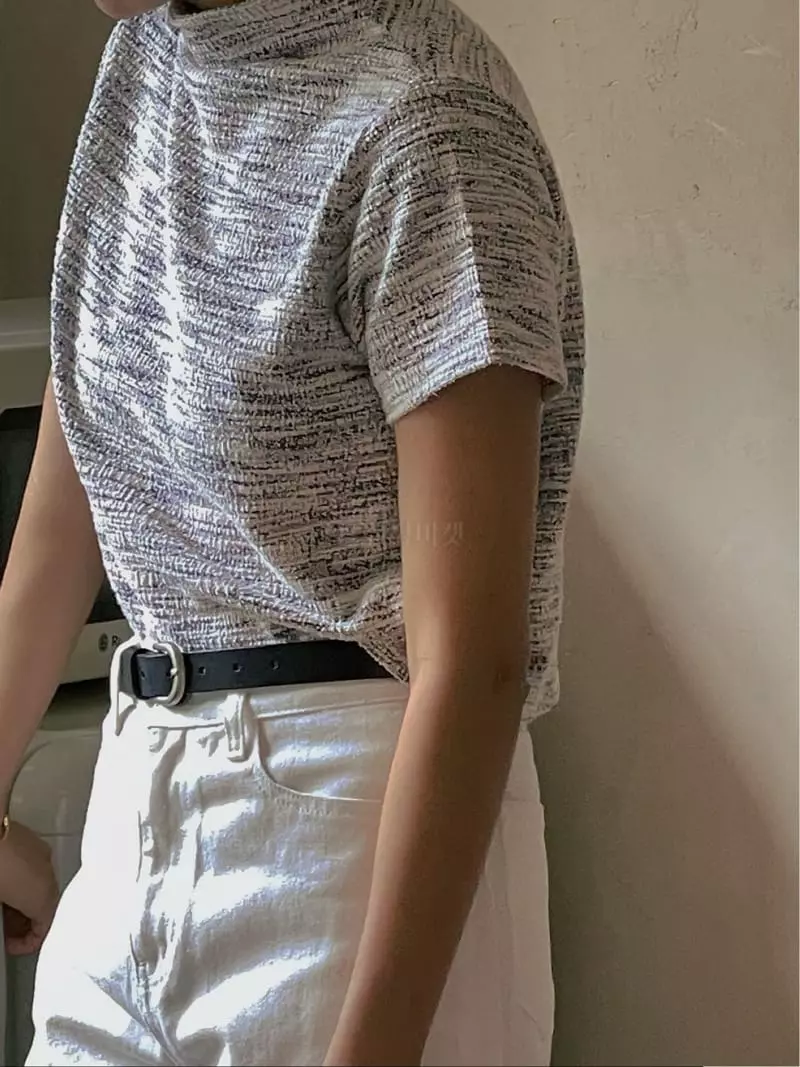 Sono De Seoul - Korean Women Fashion - #momslook - Twid Tee - 4