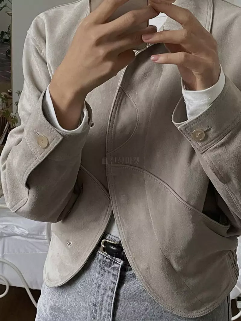 Sono De Seoul - Korean Women Fashion - #womensfashion - Suede Real Jacket - 6