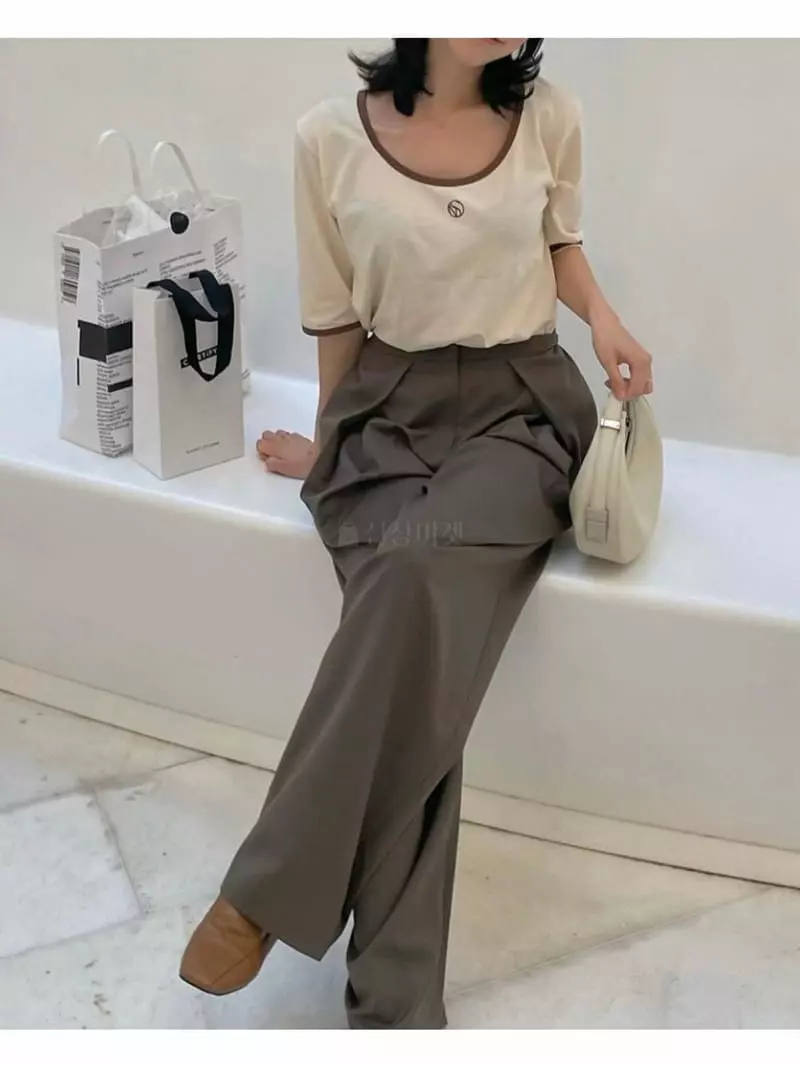 Sono De Seoul - Korean Women Fashion - #womensfashion - Layere Low Pants - 10