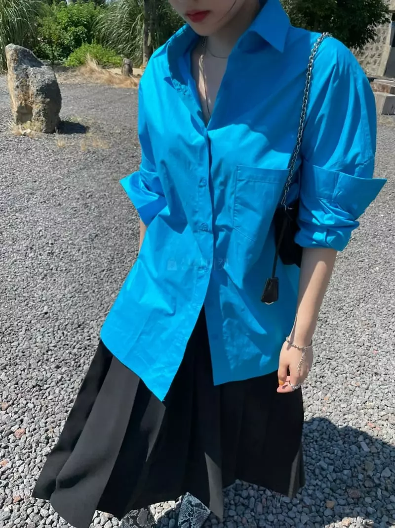 Special - Korean Women Fashion - #momslook - Coloe Basic Vivid Shirt - 7