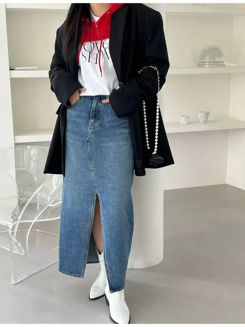 Special - Korean Women Fashion - #momslook - Front Denim Skirt - 10